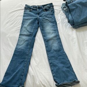 American Eagle Blue Flare Wide Leg Jeans